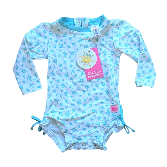 Ruffle Butts Other - Ruffle Butts Long Sleeve One Piece Rashguard in Whimsical Charm - Size 12-18